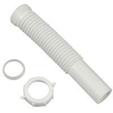 DANCO Danco 51070 Tailpiece Extension, 1-1/4 x 9 in Slip-Joint, White 51070